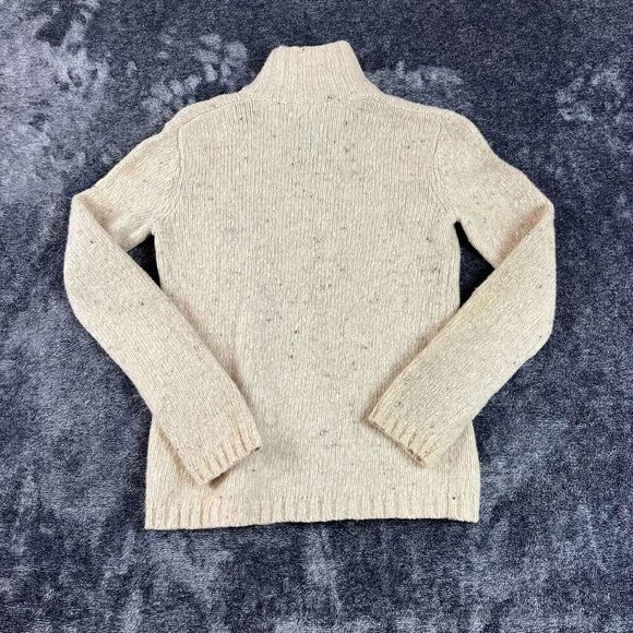 Vtg Eddie Bauer 100% Wool Full Zip Jacket Sweater Mock Neck Knitted Women's S - Picture 10 of 12